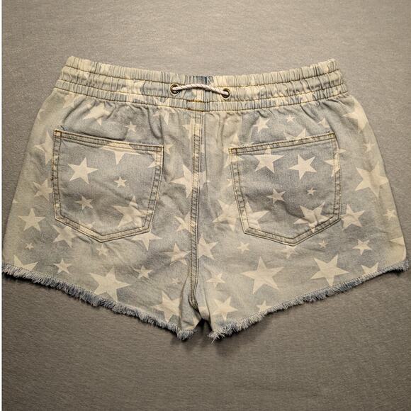 Re-Generation Shorts Womens Large Light Denim Stars Sustainable Y2K - Picture 2 of 11